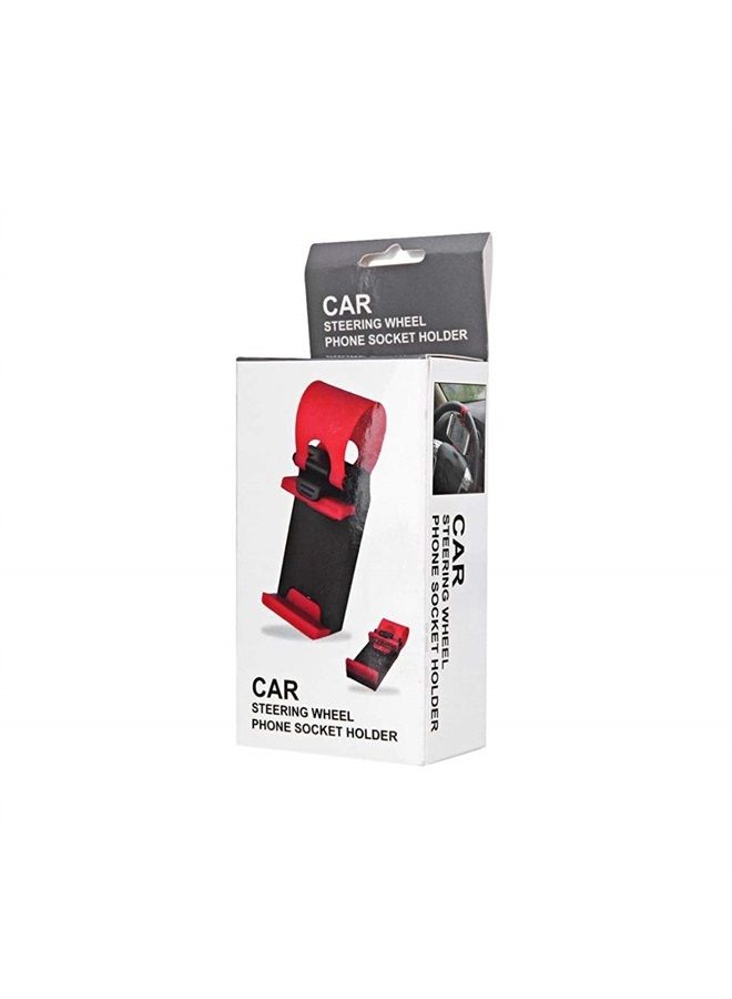 Reiko Car Steering Wheel Phone Mount - Retail Packaging - Gray - HLD07-GY - Image 3