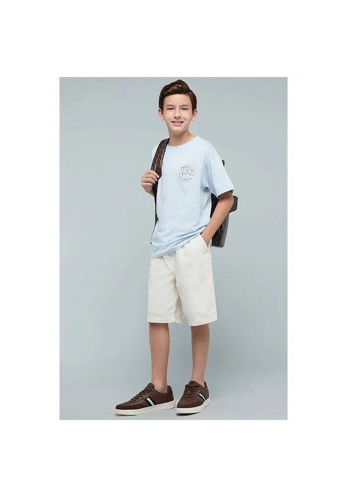 أر أند بي Solid Shorts with Elastic Waist