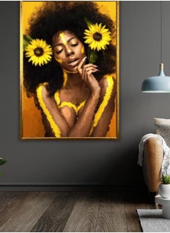 Generic Ethnic Art Canvas Print, Ready to Hang, Framed Wall Decor, Cultural Home Decor, Unique Wall Art  - Image 1