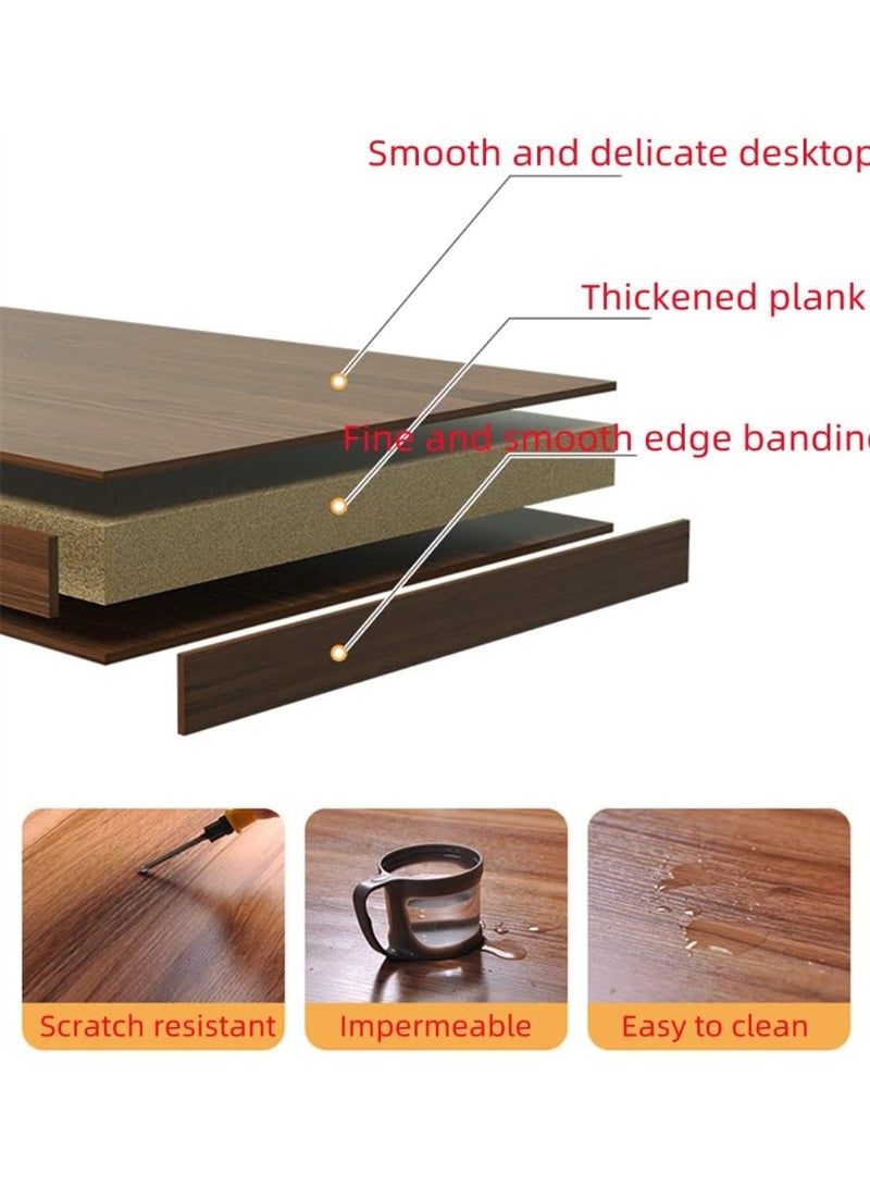 LINGWEI Oval Wooden Coffee Table with Raised Edge Tray Top and 4 Removable Wooden Legs Mid-Century Center Table - Image 5