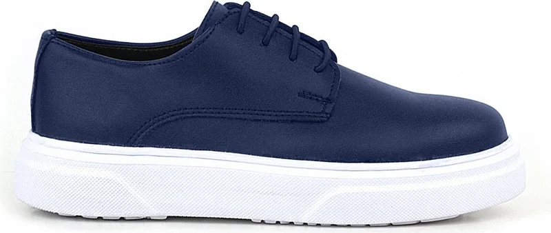 Rakerplus Derby Navy Blue Matte White Sole Children's Classic Shoes