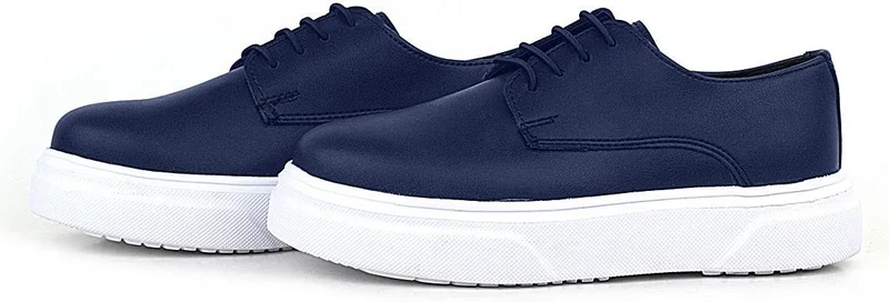 Rakerplus Derby Navy Blue Matte White Sole Children's Classic Shoes