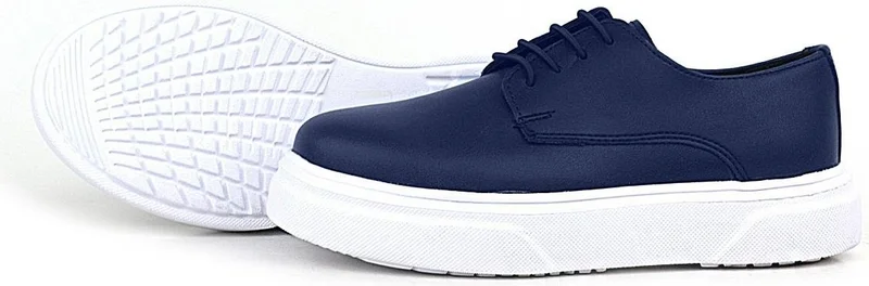 Rakerplus Derby Navy Blue Matte White Sole Children's Classic Shoes