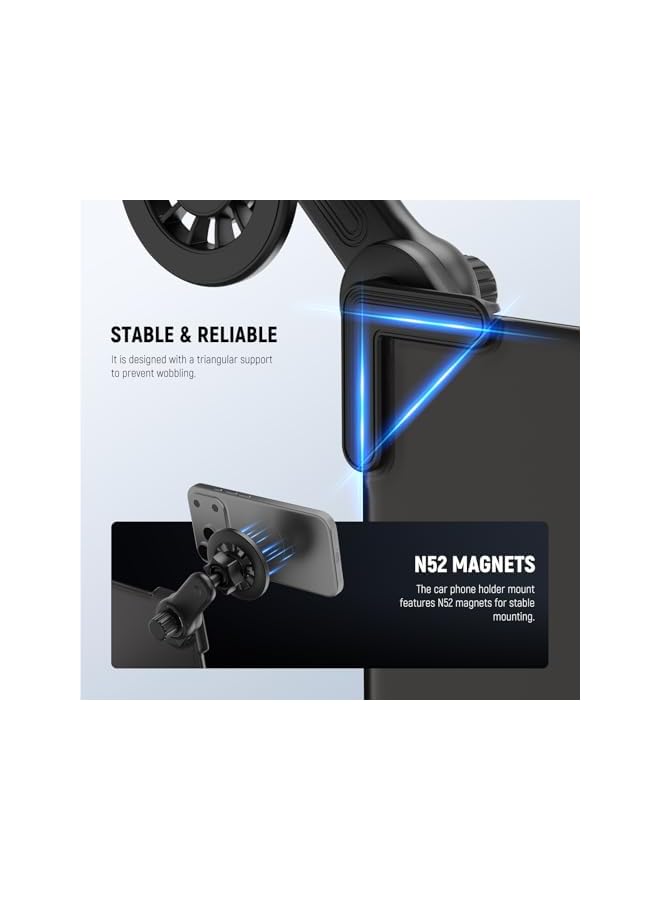 S-TOP ENTRY LEVEL VERSION Magnetic Phone Holder Mount for Your Car Compatible with Tesla Model 3 / Y Accessories, Compatible with MagSafe iPhone Samsung Huawei Android for Video Recording, YW-145A - Image 3