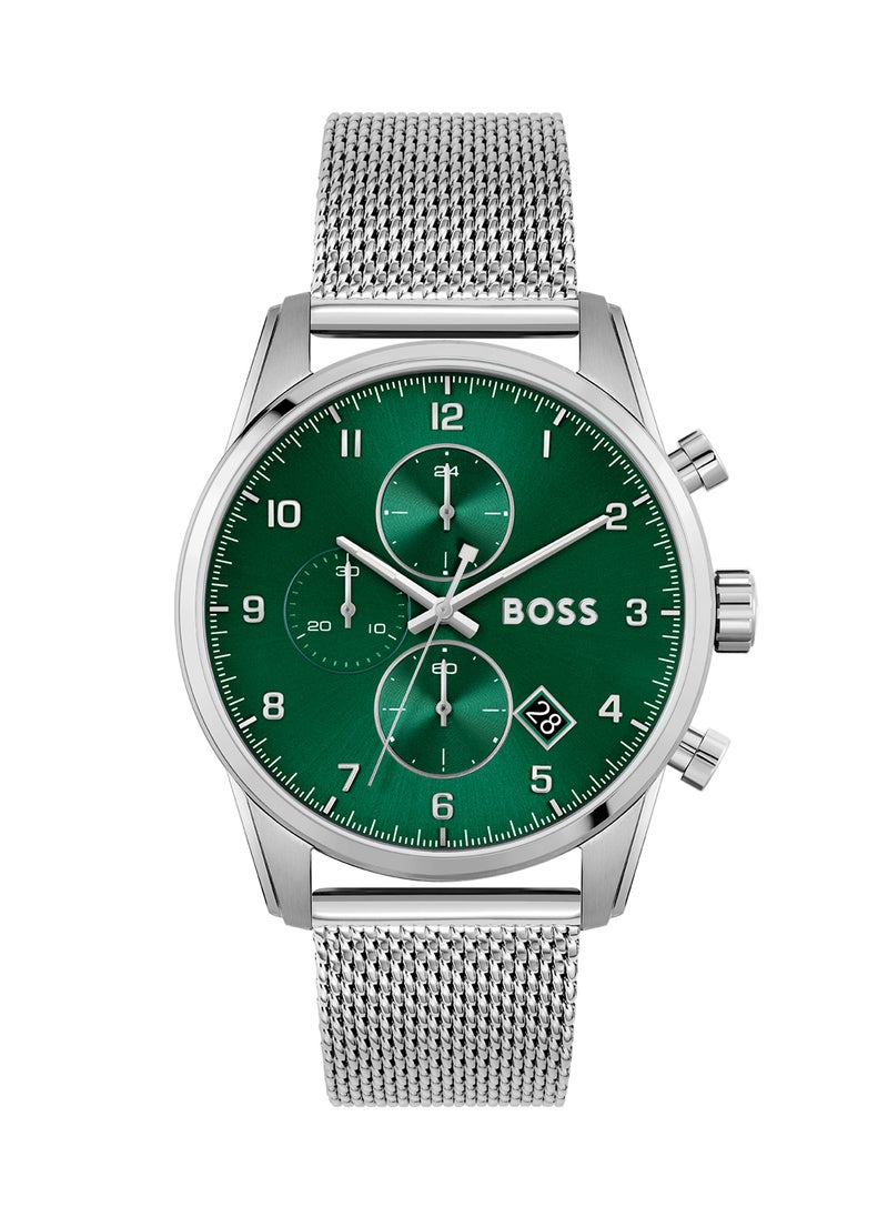 HUGO BOSS Men's Chronograph Round Shape Stainless Steel Wrist Watch 1513938 - 44 Mm  - Image 1