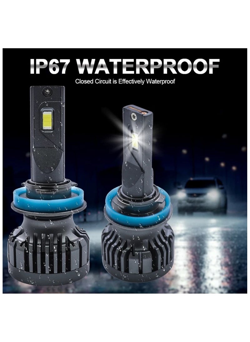 gz auto GZ AUTO LED Headlight Bulbs 6500K Super Bright LED Bulb High Low Dual Beam Halogen Replacement LED Headlights Conversion Kit, Pack of 2 | For Universal Cars | IP68 Waterproof | 1 Year Replacement Warranty  - Image 2