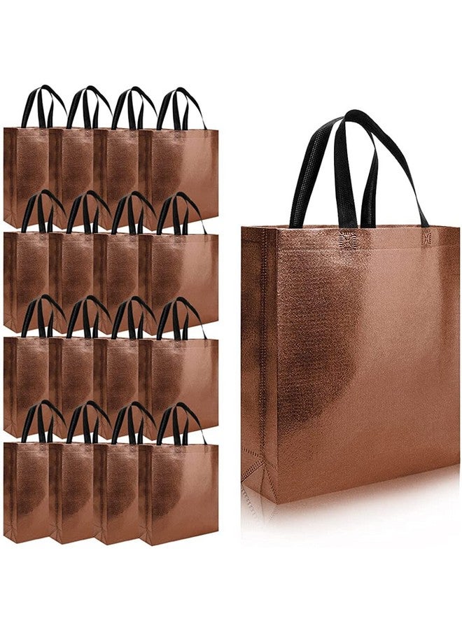DRAPME Medium Size Pack of 50 Pcs Glossy Metallic Laminated Non-Woven Reusable Eco-Friendly Party Return Gift Bags (Copper) (Medium 12x13x4 Inch) - Image 1