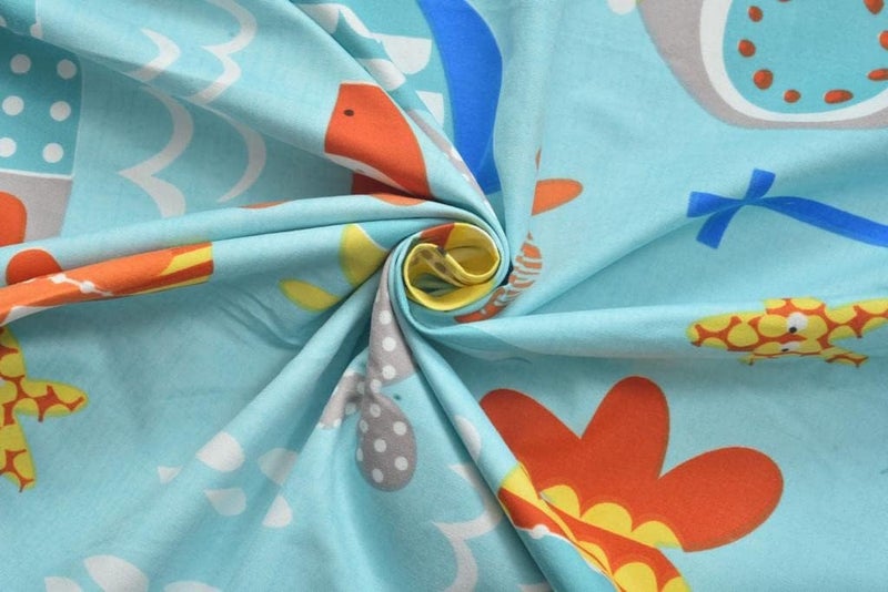 Blenzza Deco™ Glace Cotton Single Bed Reversible Babies 1 Kids Comforter & 1 Single Flat Bed Sheet with 1 Pillow Cover (Design 14) (0 to 8 Years Kids) - Image 5