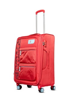Skybags Vanguard Checked- 24 Inch Luggage with Anti Theft Zipper | TSA Lock| Smooth Dual Wheels| Wet Pouch for toiletries| Medium| Coral  - Image 2
