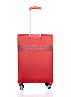 Skybags Vanguard Checked- 24 Inch Luggage with Anti Theft Zipper | TSA Lock| Smooth Dual Wheels| Wet Pouch for toiletries| Medium| Coral  - Image 3