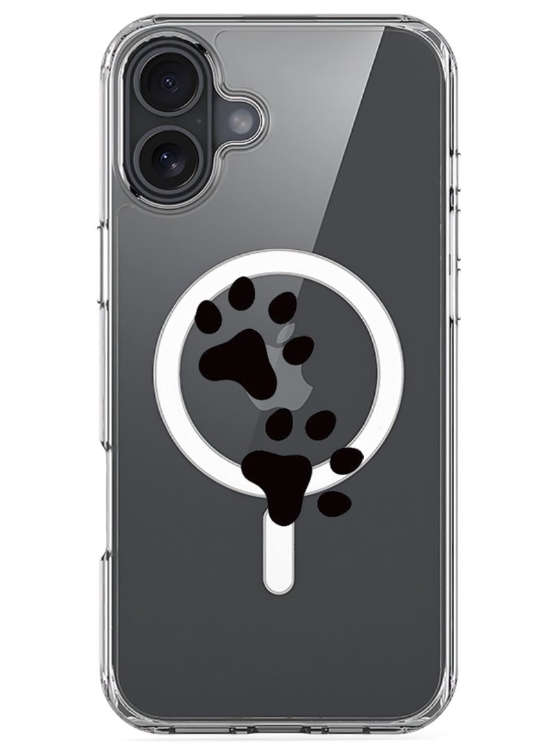 Theodor Magnetic Case for Apple iPhone 17 Compatible with MagSafe Wireless Charging, Shockproof Phone Bumper Cover - Paw - Image 1