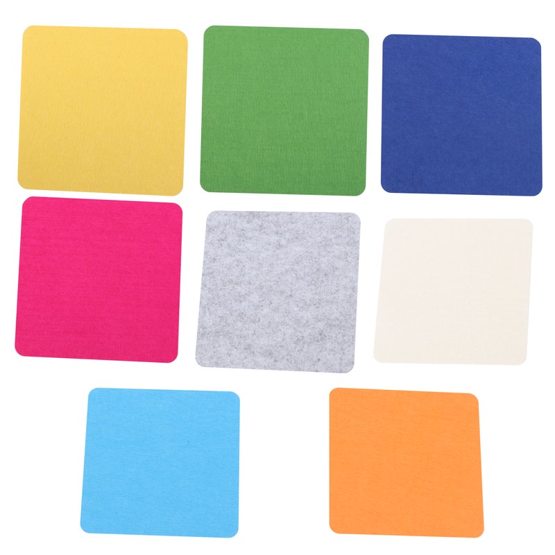 16 pcs Memo Board Colorful Felt Mural Sticker Multifunctional Wall Decals Smart Collect Board with 10pcs Round Push Wall Decor Supplies for Photos Memos Display - Image 4