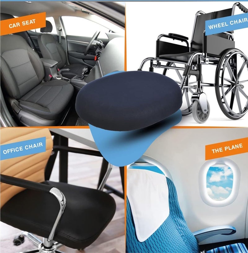 Oval Seat Cushion with Ergonomic Comfort Design, Support Cushion for Office Chair, Car Seat and Home Seating - Image 3