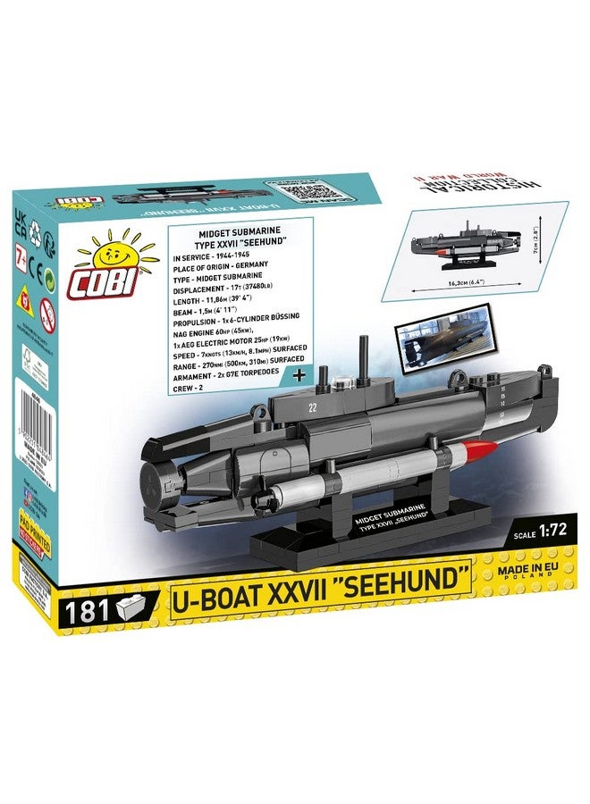 COBI Historical Collection WWII DEUTSCHES MARINEMUSEUM U-Boat XXVII SEEHUND Submarine, Navy - Image 2