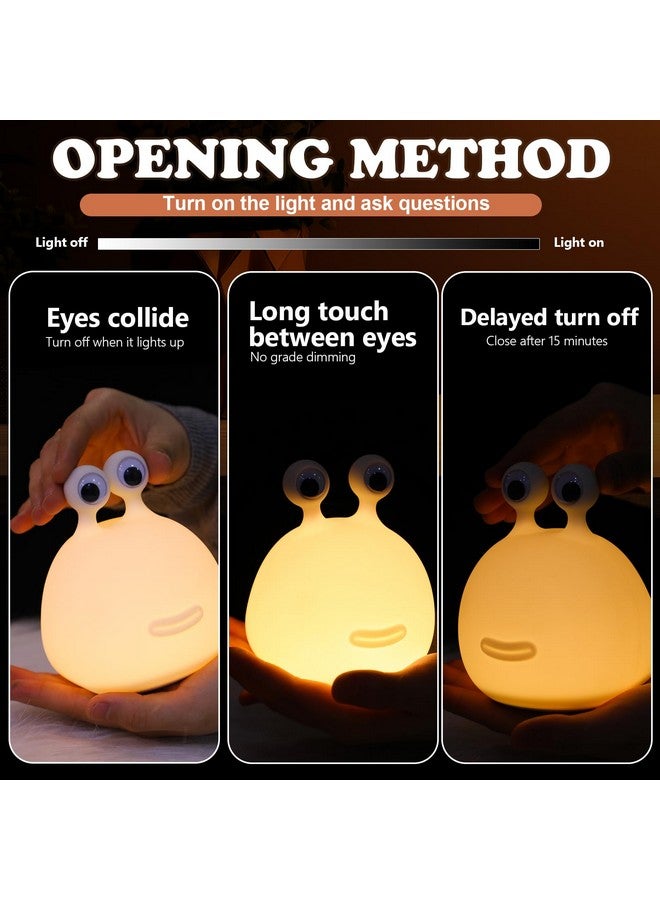 Seenelling مصباح الليل الحلزوني المتوهج مع لمسة لا تزعجني هدية مصباح الحلزون لتزيين الفصول الدراسية والطلاب ومستلزمات العودة إلى المدرسة - Image 3