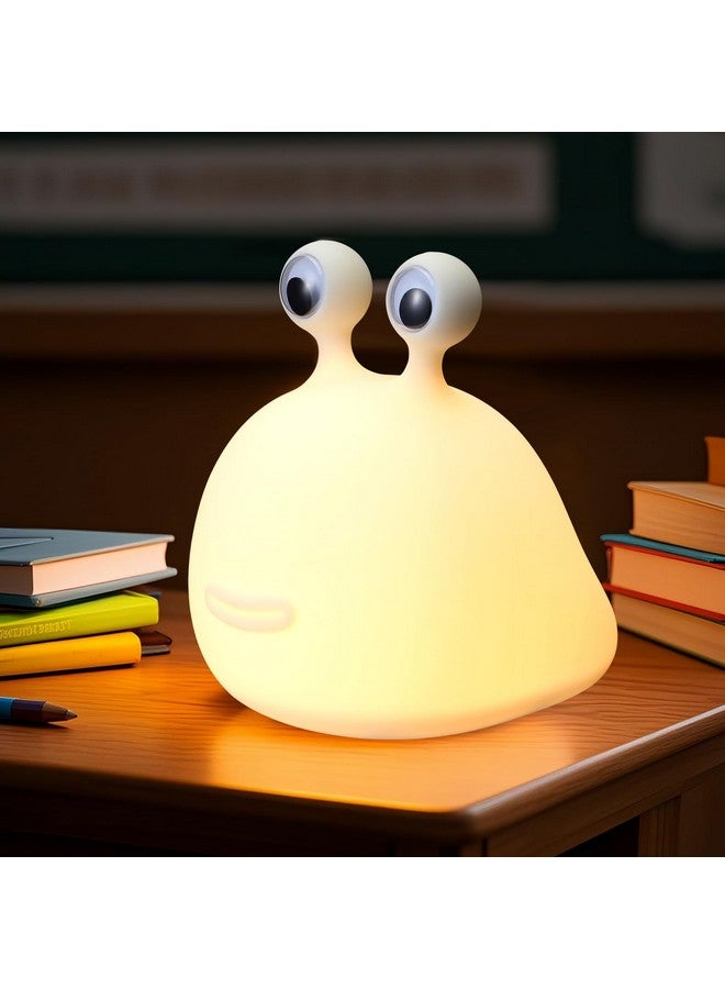 Seenelling مصباح الليل الحلزوني المتوهج مع لمسة لا تزعجني هدية مصباح الحلزون لتزيين الفصول الدراسية والطلاب ومستلزمات العودة إلى المدرسة - Image 1