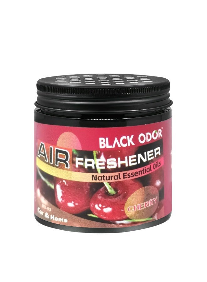 رائحة سوداء جل معطر للجو "بلاك أودور" (Black Odor) برائحة الكرز - 180 جم (موديل BO-03) - بزيوت عطرية طبيعية - مناسب للسيارة والمنزل - Image 4