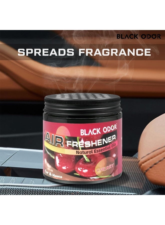 رائحة سوداء جل معطر للجو "بلاك أودور" (Black Odor) برائحة الكرز - 180 جم (موديل BO-03) - بزيوت عطرية طبيعية - مناسب للسيارة والمنزل - Image 2