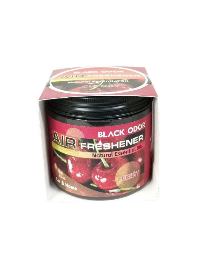 رائحة سوداء جل معطر للجو "بلاك أودور" (Black Odor) برائحة الكرز - 180 جم (موديل BO-03) - بزيوت عطرية طبيعية - مناسب للسيارة والمنزل - Image 3