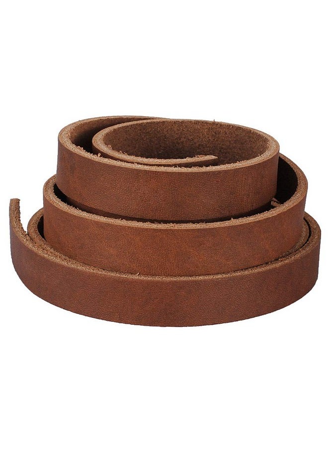 LolliBeads - (Tm) Genuine Leather Strap Leather Strip 1/2 Inch Wide And 72 Inches Long Brown - Image 1