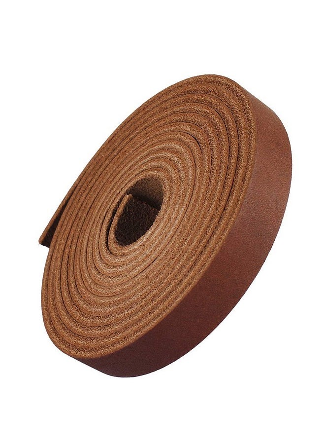 LolliBeads - (Tm) Genuine Leather Strap Leather Strip 1/2 Inch Wide And 72 Inches Long Brown - Image 1