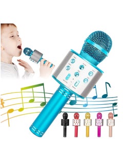 Generic 5-In-1 Wireless Bluetooth Karaoke Microphone Recorder, Speaker, Handheld Microphone With Adjustable Fm Remix Radio For Kids Teens Girls And Boys (Gold)  - Image 3