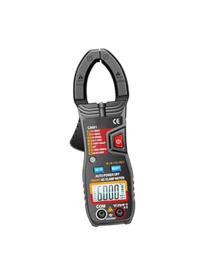 Auto Range AC DC Clamp Multimeter Tester 600A Voltage Current Black - Image 1