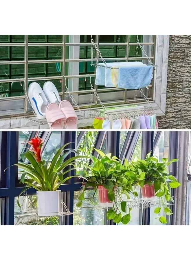Big Stainless Steel Over The Door Drying Rack For Laundry Socks And Shoes - Image 5
