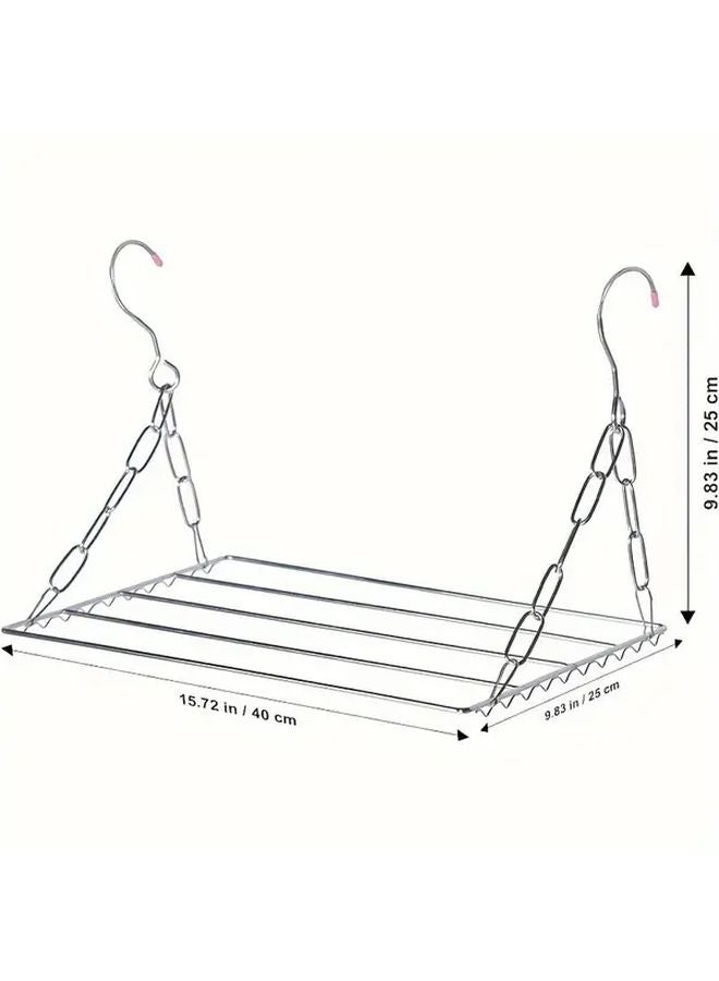 Big Stainless Steel Over The Door Drying Rack For Laundry Socks And Shoes - Image 1
