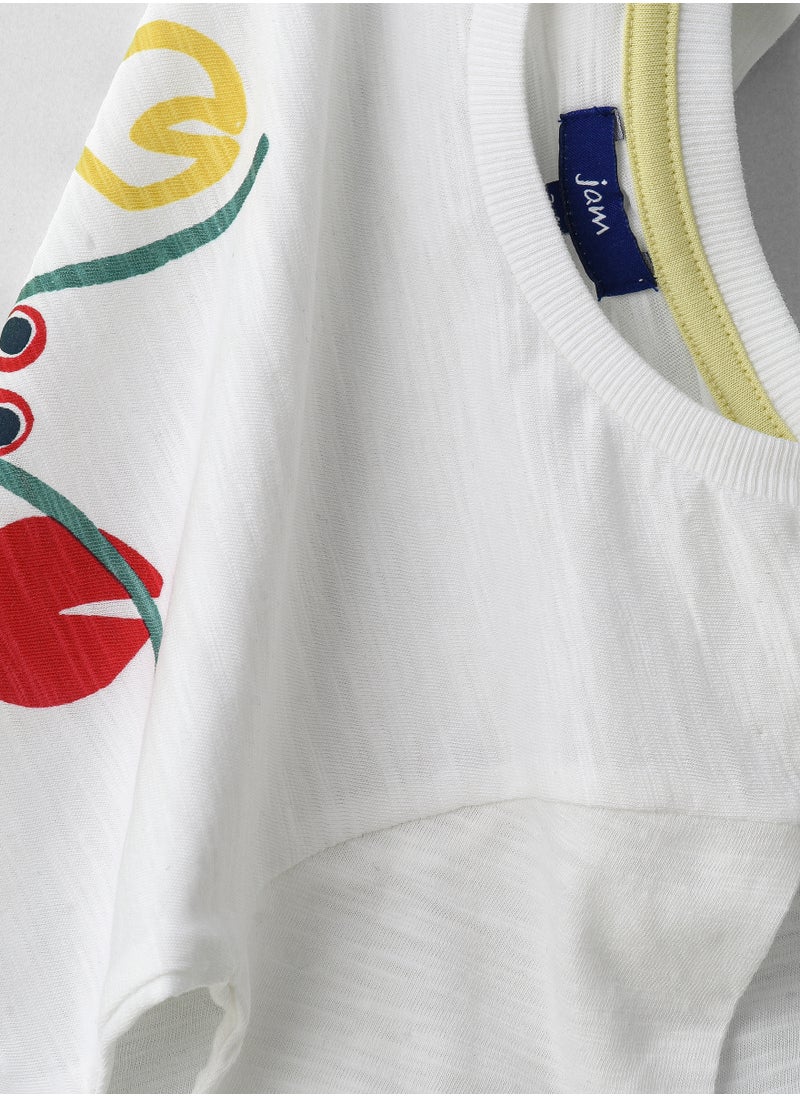 JAM Boys' White Lobster Graphic Cotton T-Shirt  - Image 4