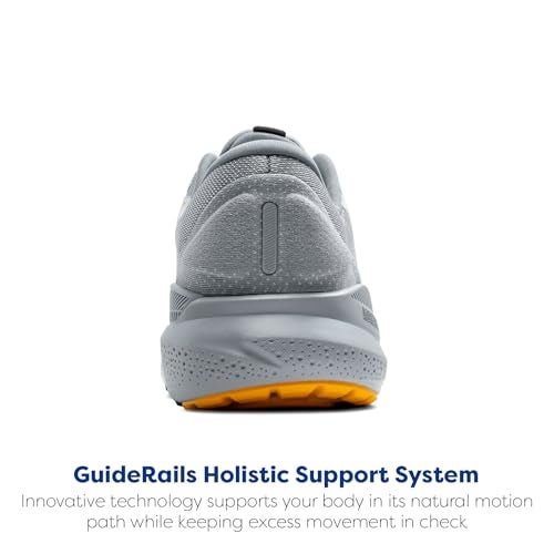 Brooks Men’s Adrenaline GTS 24 Supportive Running Shoe - Alloy/White/Gold Fusion - 7 Medium - Image 3