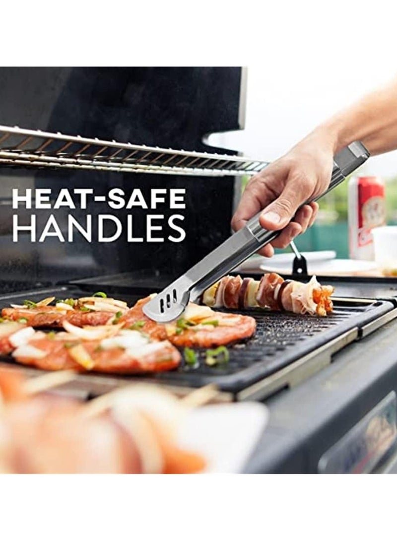 راكسوم مجموعة أدوات الشواء المصنوعة من الفولاذ المقاوم للصدأ المكونة من 4 قطع - كاملة مع حقيبة حمل لتوفير الراحة وسهولة الحمل لحفلات الشواء الخارجية والتجمعات العائلية - Image 2