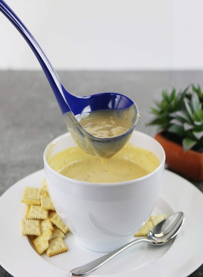 Reston Lloyd 100% Melamine Kitchen Utensil Set, Non Scratching Ladle, Spoon, Slotted Spoon & Spatula, Easy To Hold, Set of 4, Indigo - Image 4