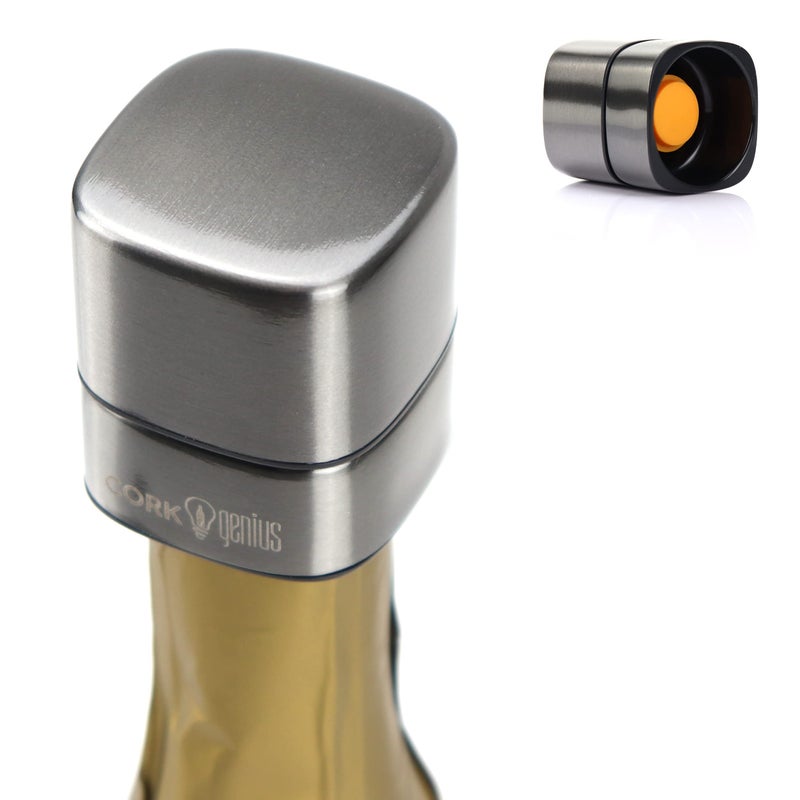 Cork Genius Champagne Stopper  Airtight Leakproof Champagne Bottle Sealer  Alcohol Saver Sealing Plug for Sparkling Wine Prosecco Champagne  Gifts and Accessories for Drinking