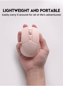 FANTECH Wireless Office Mouse 2.4Ghz - 1600 DPI, 4 Buttons, AA Battery Powered, Pink (W605) for Laptop/PC -  Home & Office Use  - Image 2