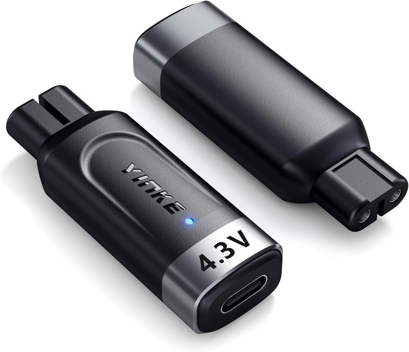 Yinke 4.3V Type-C Shaver Adapter Charging Converter for Philips Norelco Oneblade QP2520 QP2515 QP2620 with Charging Indicator, A00390 USB-C Electric Shaver Charger Power Adapter Without Charger Cord