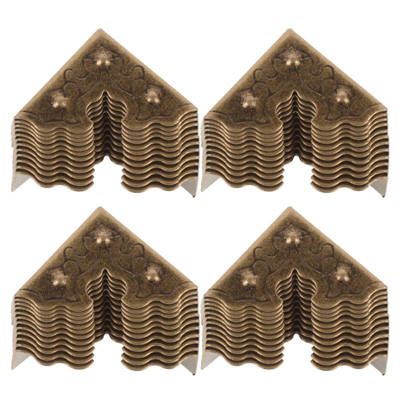 100pcs Photo Edge Protector - Metal Corner Guard Vintage Picture Frame Edge Protectors Triangle Decorative For Album Furniture - Image 5