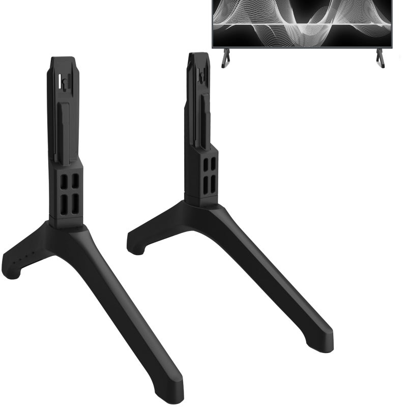 Maozhren Base Stand for Samsung TV Legs Only for UN50TU7000BXZA UN50TU700DFXZA UN50TU8000FXZA LH50BETHLGFXZA BN9650859A BN6318575X019 BN96N50856C with NonSlip Feet Black - Image 2