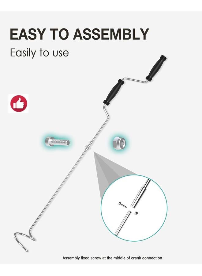 Bluejw EJWOX Compost Aerator Tool - Manual Compost Turner and Mixing Tool for Outdoor Compost Tumbler Bins,Stainless Steel Rotating Compost Turning Tool - Image 2