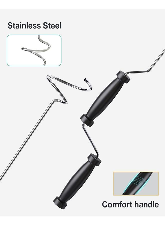 Bluejw EJWOX Compost Aerator Tool - Manual Compost Turner and Mixing Tool for Outdoor Compost Tumbler Bins,Stainless Steel Rotating Compost Turning Tool - Image 4