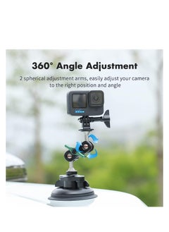 Y&D S1 Powerful Car Suction Cup Mount Holder, for Gopro Hero 11/10/9/8 Black DJI OSMO Action 3, 2 Camera Insta360 ONE RS, R, X3, X2 Accessories Aluminum Alloy Metal Cell Phone Holder  - Image 3