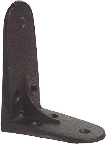 NACH Decorative Shelf Brackets, 2 Pack of 2.8 x 1.8 x 3.5 inch, Black Cast Iron Shelving Brackets - Metal Shelf Supports- Decorative L Brackets - Image 3