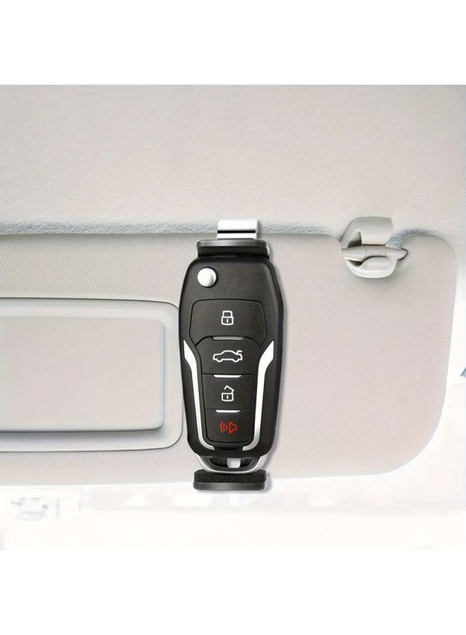 Universal Black Car Sun Visor Clip Holder For Garage Remote Keys Adjustable - Image 5