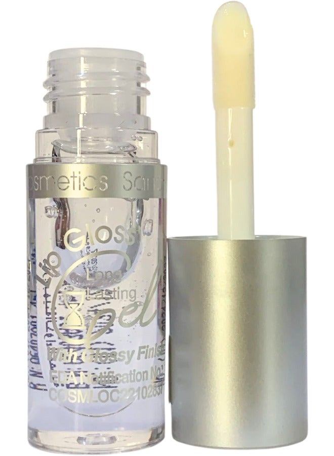 Sandra Cosmetics Crystal Clear Lip Gloss Gel Ultra High Shine Plumping Formula Long Lasting Moisturizing Transparent Lip Gloss for Fuller Lips Non-Sticky Lightweight Hydrating Lip Treatment Volumizing Glossy Finish Makeup Perfect for Bare Lips or Over Lipstick Professional Smooth Application Glass Skin Effect 10ml - Image 2