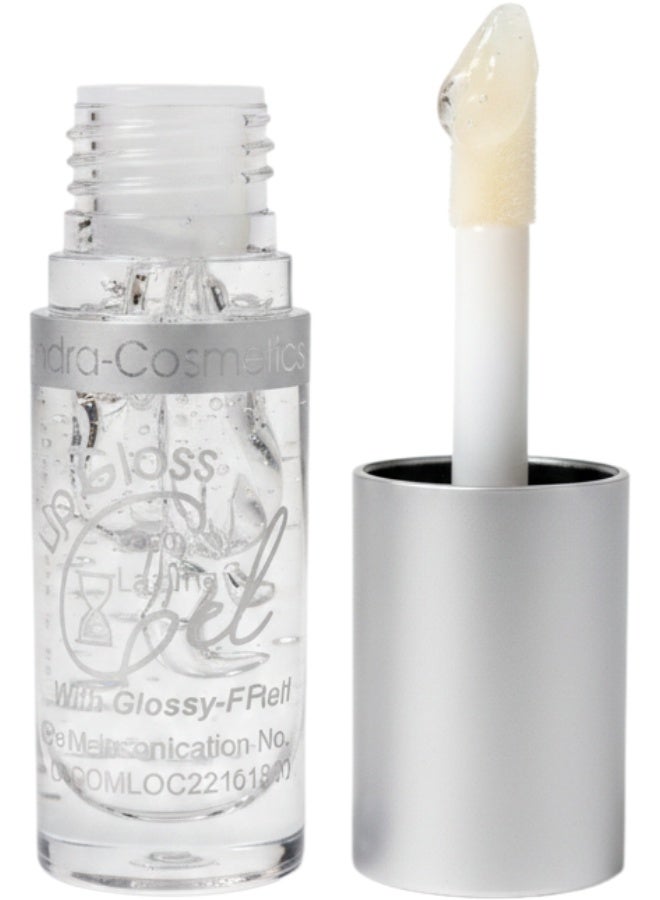 Sandra Cosmetics Crystal Clear Lip Gloss Gel Ultra High Shine Plumping Formula Long Lasting Moisturizing Transparent Lip Gloss for Fuller Lips Non-Sticky Lightweight Hydrating Lip Treatment Volumizing Glossy Finish Makeup Perfect for Bare Lips or Over Lipstick Professional Smooth Application Glass Skin Effect 10ml - Image 1