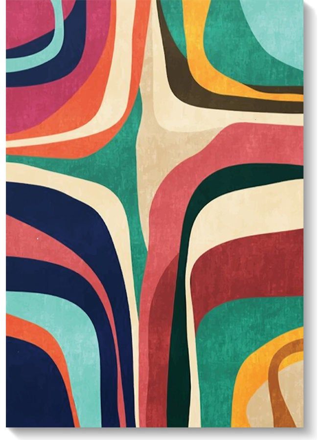 RYN فن جداري مطبوع تجريدي متعدد الألوان 40x60 سم - Image 1