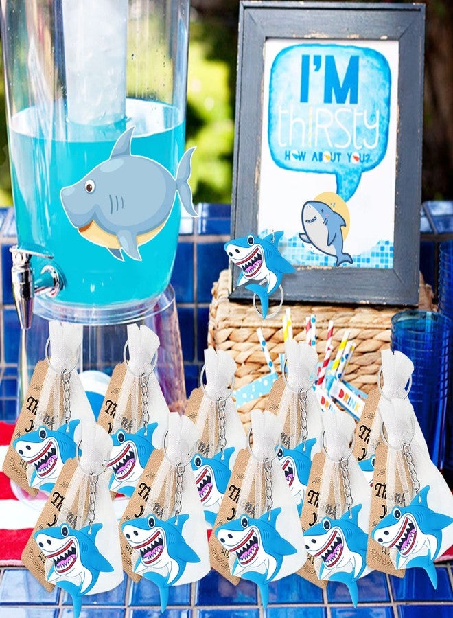 CiciBear 24 Pack Shark Keyring - Kids Birthday, Summer, Beach Holiday Party Decorations for Guests & Animal Baby Showers - Image 5