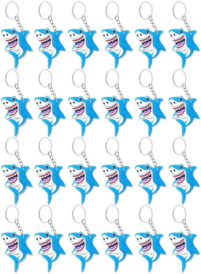 CiciBear 24 Pack Shark Keyring - Kids Birthday, Summer, Beach Holiday Party Decorations for Guests & Animal Baby Showers - Image 1