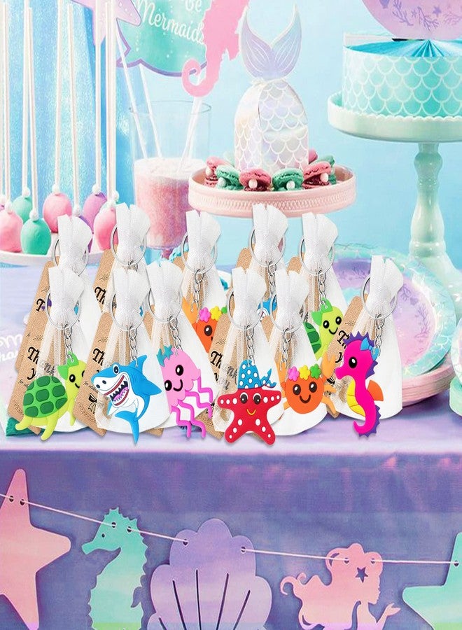 CiciBear 24 Pack Shark Keyring - Kids Birthday, Summer, Beach Holiday Party Decorations for Guests & Animal Baby Showers - Image 4