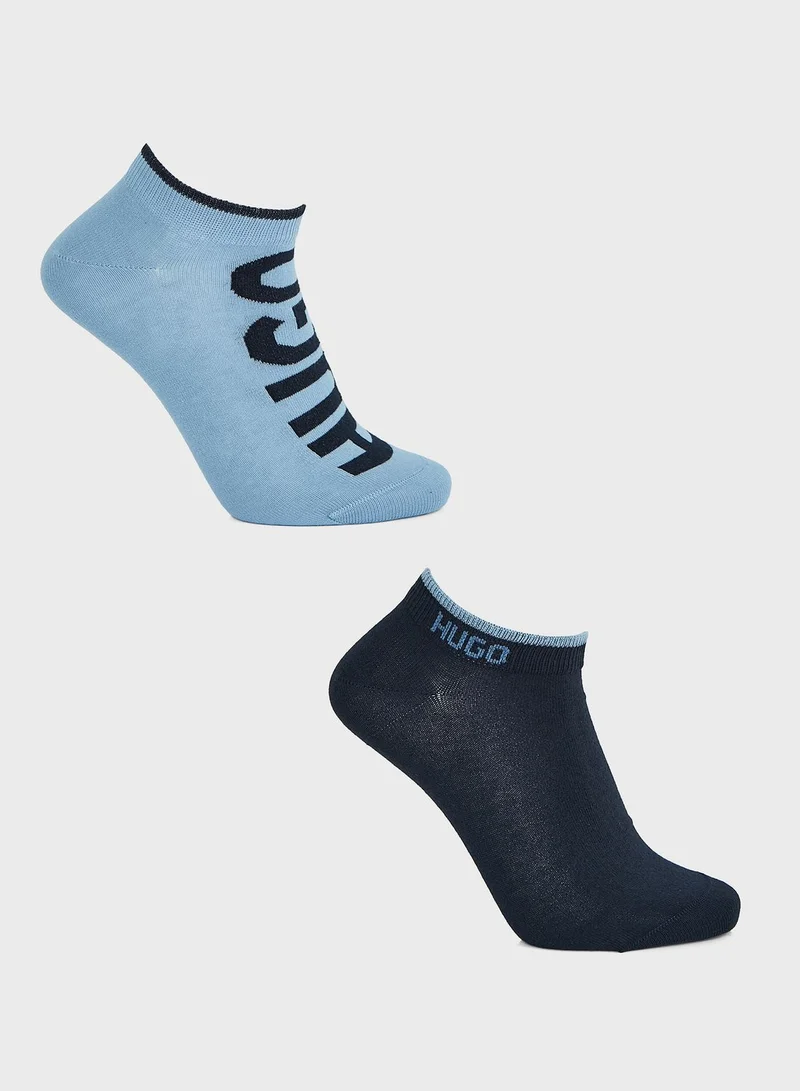 HUGO 2 Pack Logo Socks
